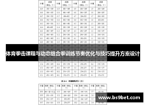 体育拳击课程与动态组合拳训练节奏优化与技巧提升方案设计